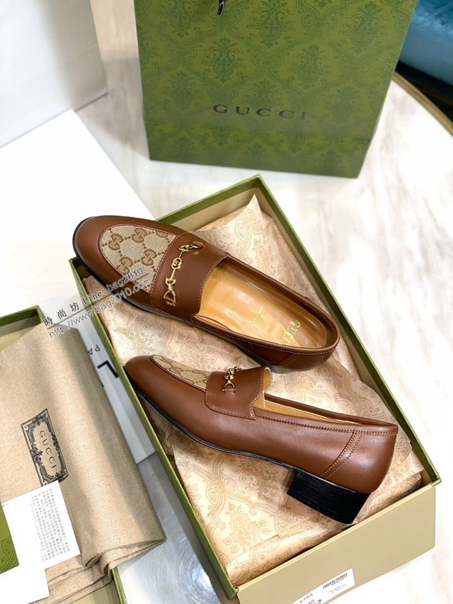 gucci專櫃爆新款代購版本胎小牛皮單皮鞋 古馳休閒女士平底鞋 dx2920